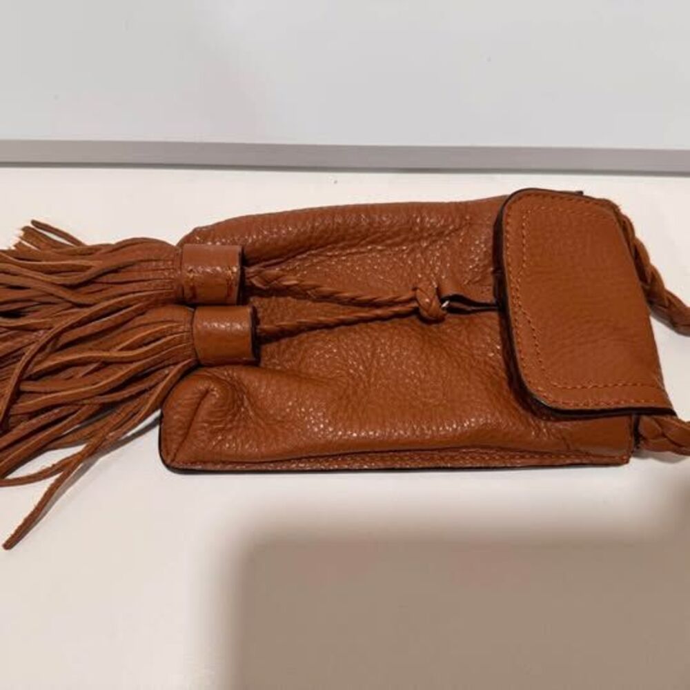 Rebecca Minkoff Leather Tassel Phone Crossbody Bag - Picture 3 of 7